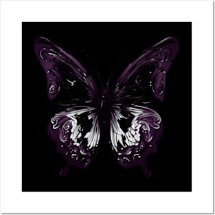 black butterfly Posters and Art